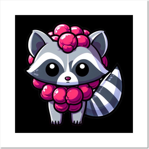 Berry Bandit: Raspberry Raccoon Adventures Wall Art by abdelDes